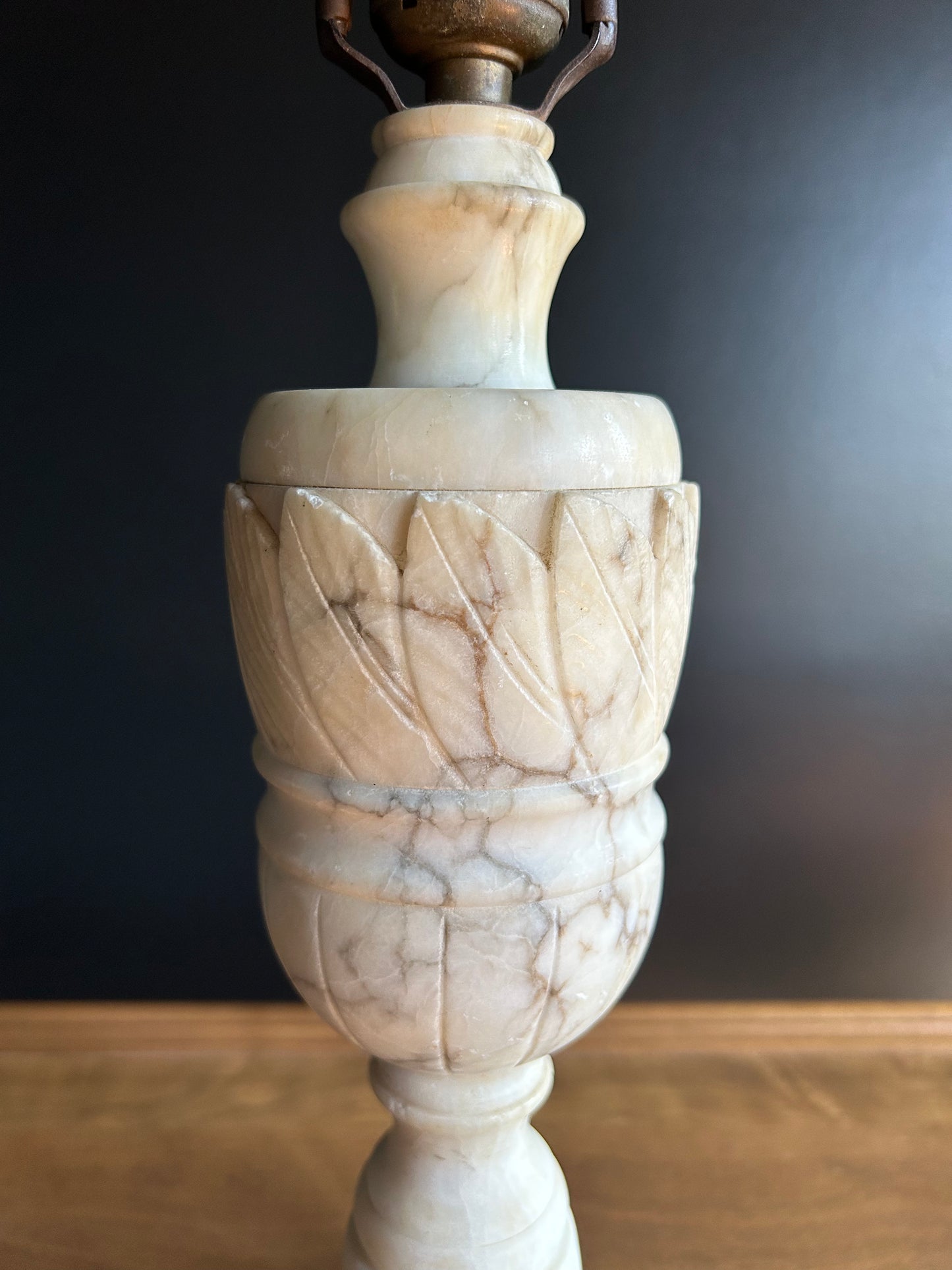 alabaster columnar with feathers
