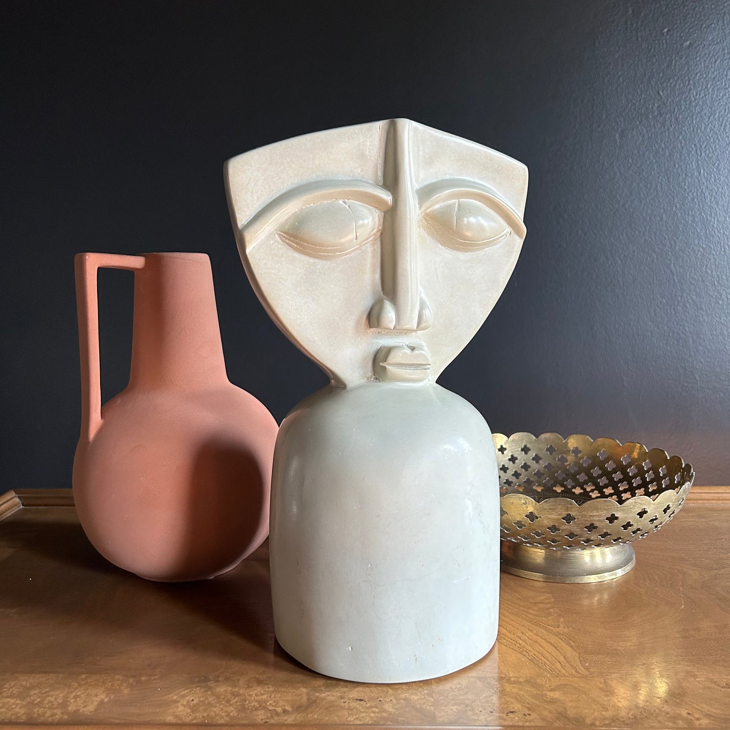 marble tribal bust