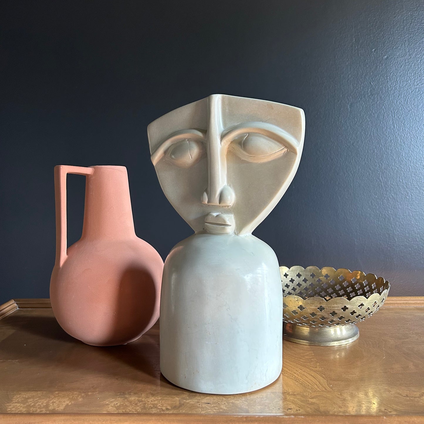 marble tribal bust