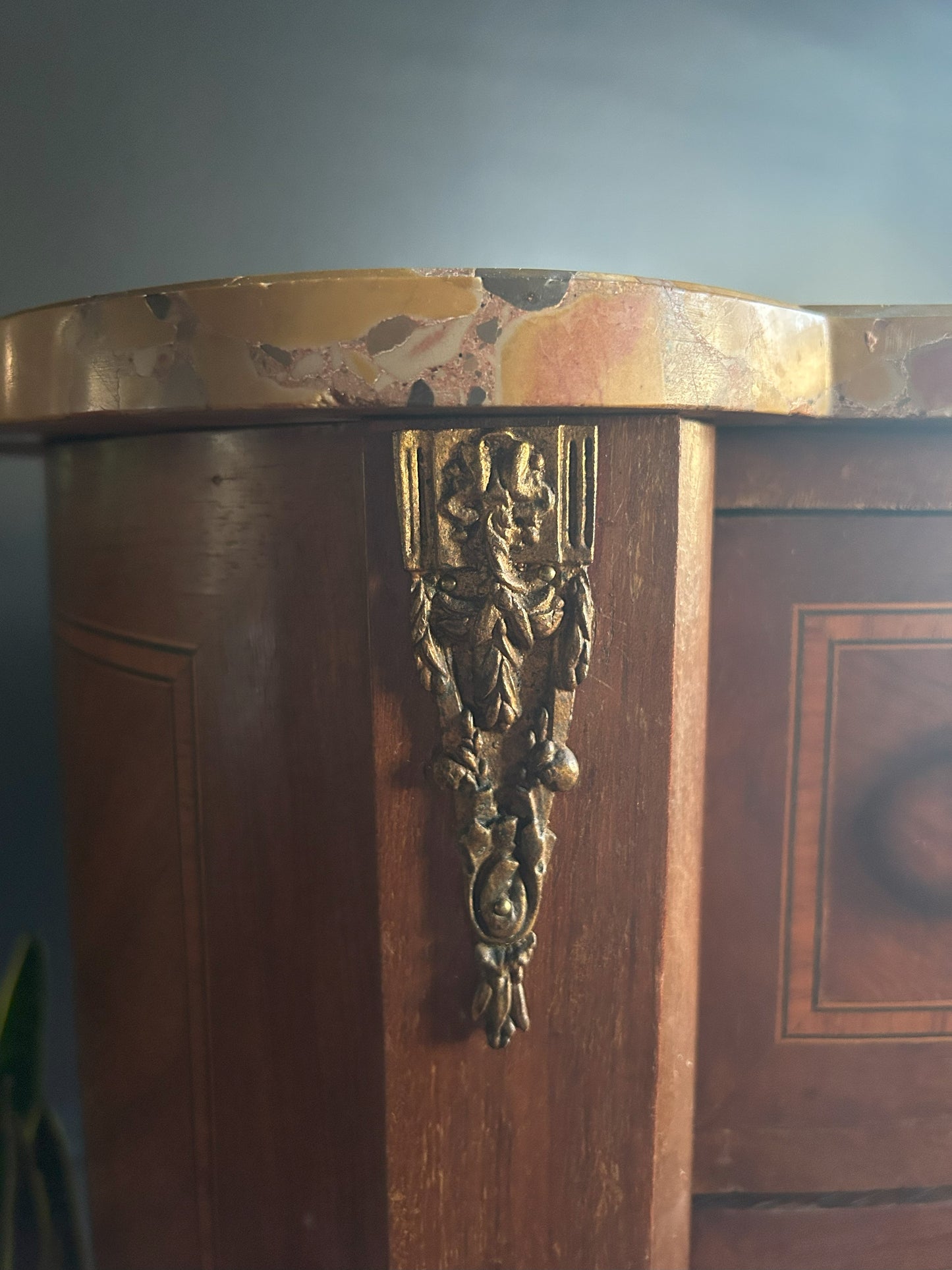 French provincial table with Wedgewood inlay