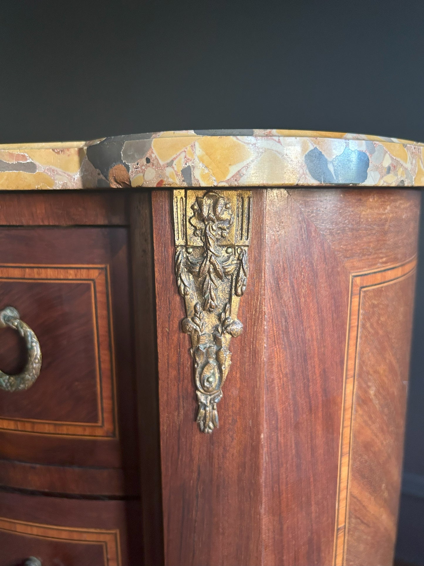 French provincial table with Wedgewood inlay