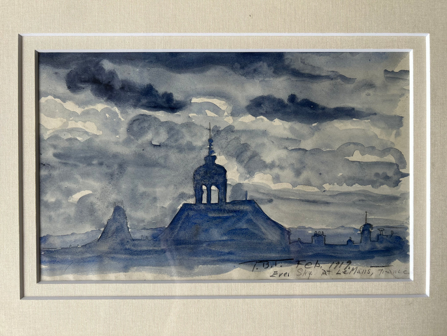 original watercolor moody skyline