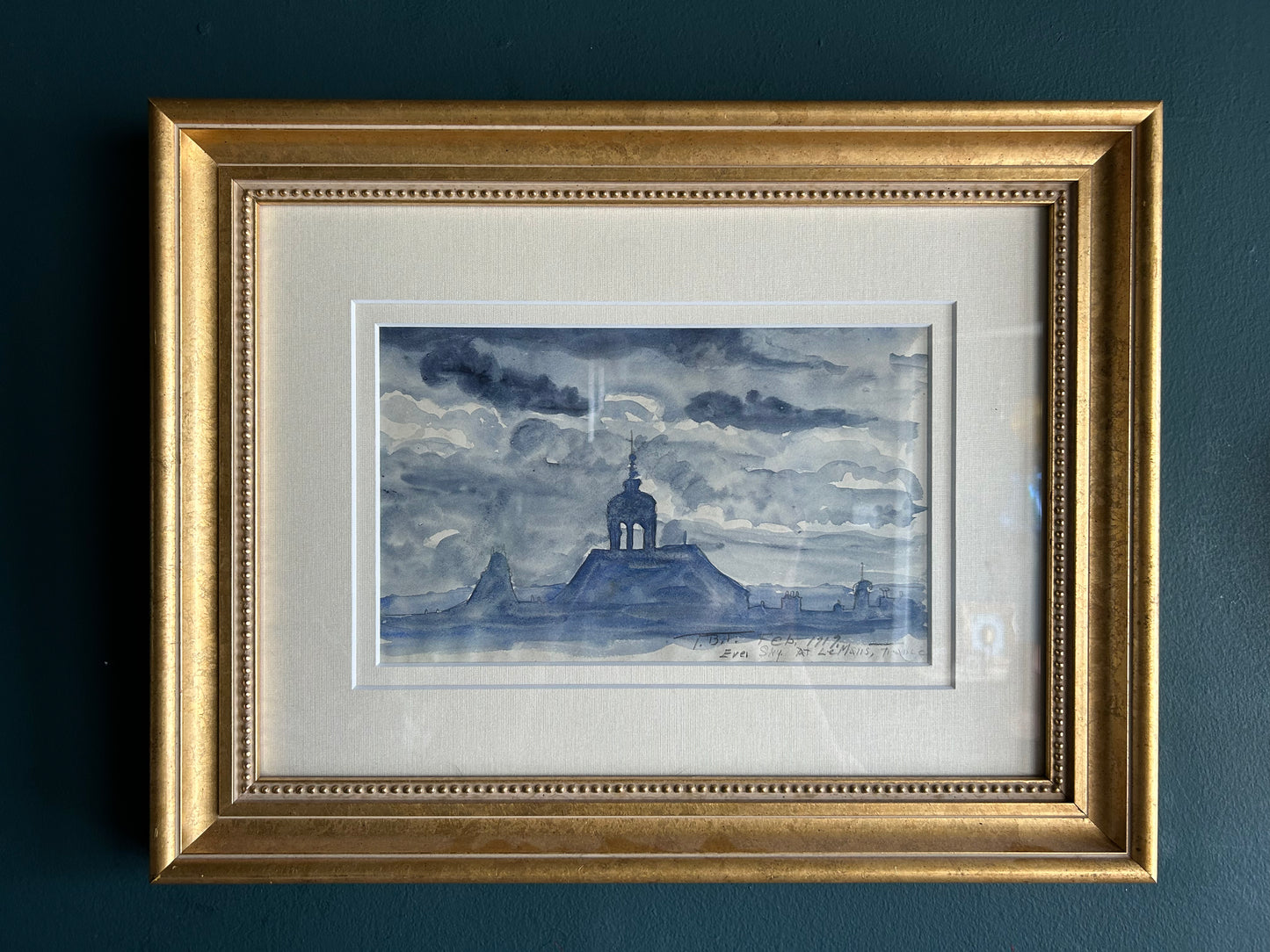 original watercolor moody skyline