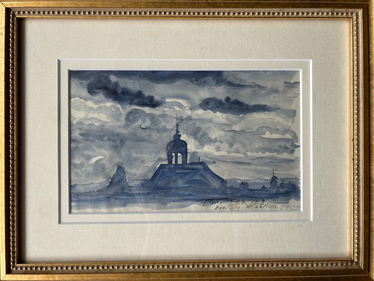 original watercolor moody skyline