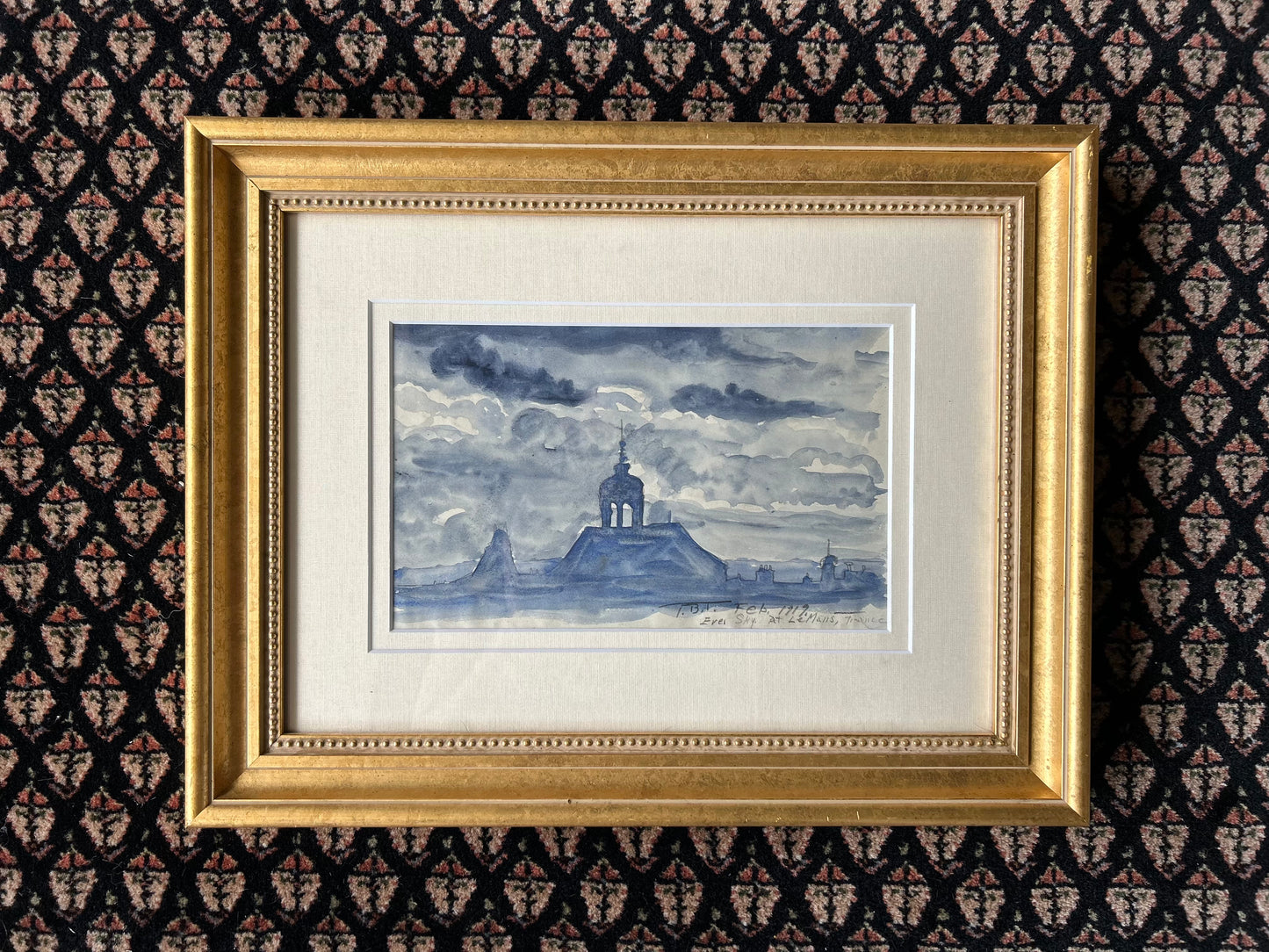 original watercolor moody skyline