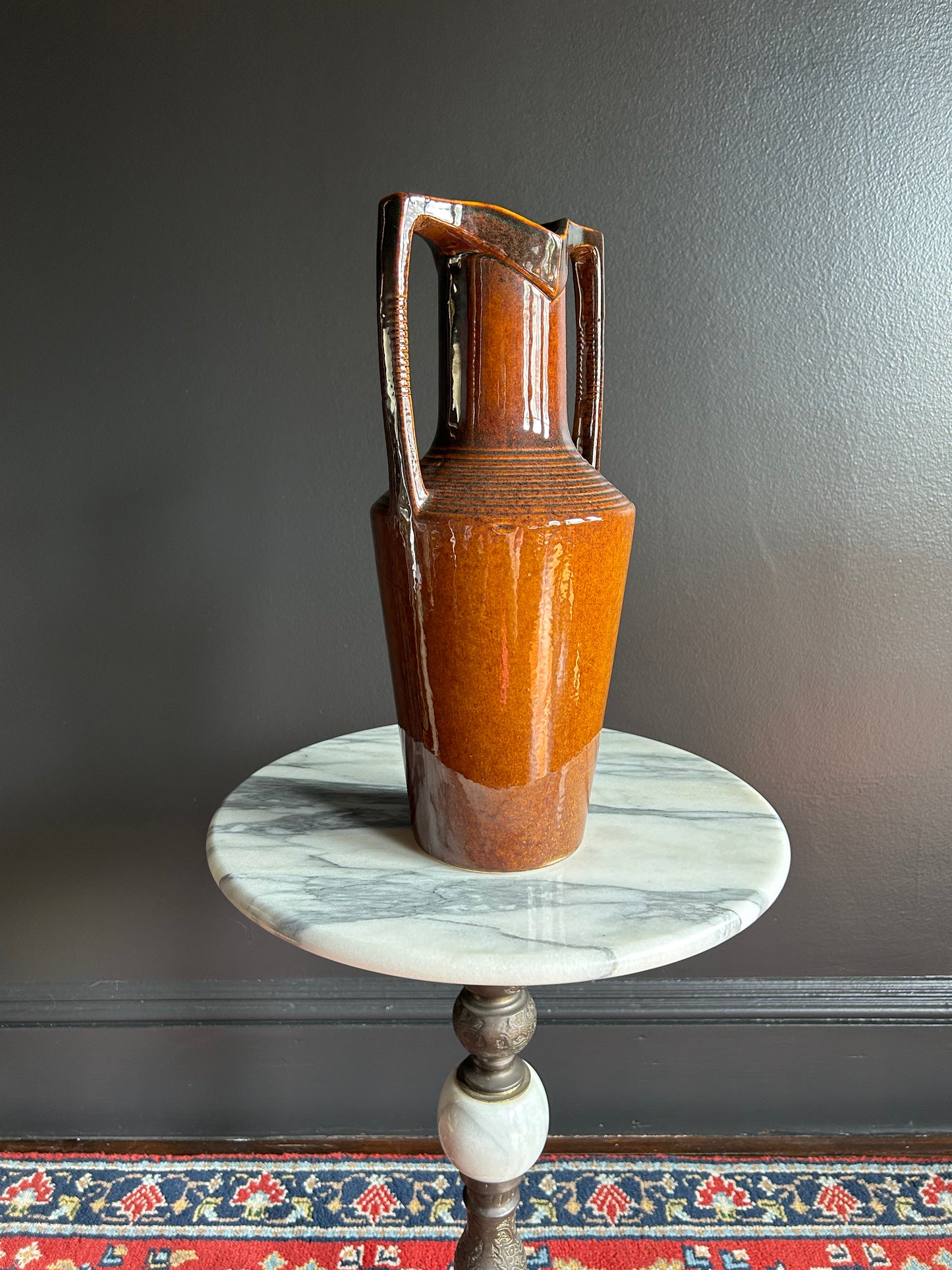 vintage Egyptian revival handled urn