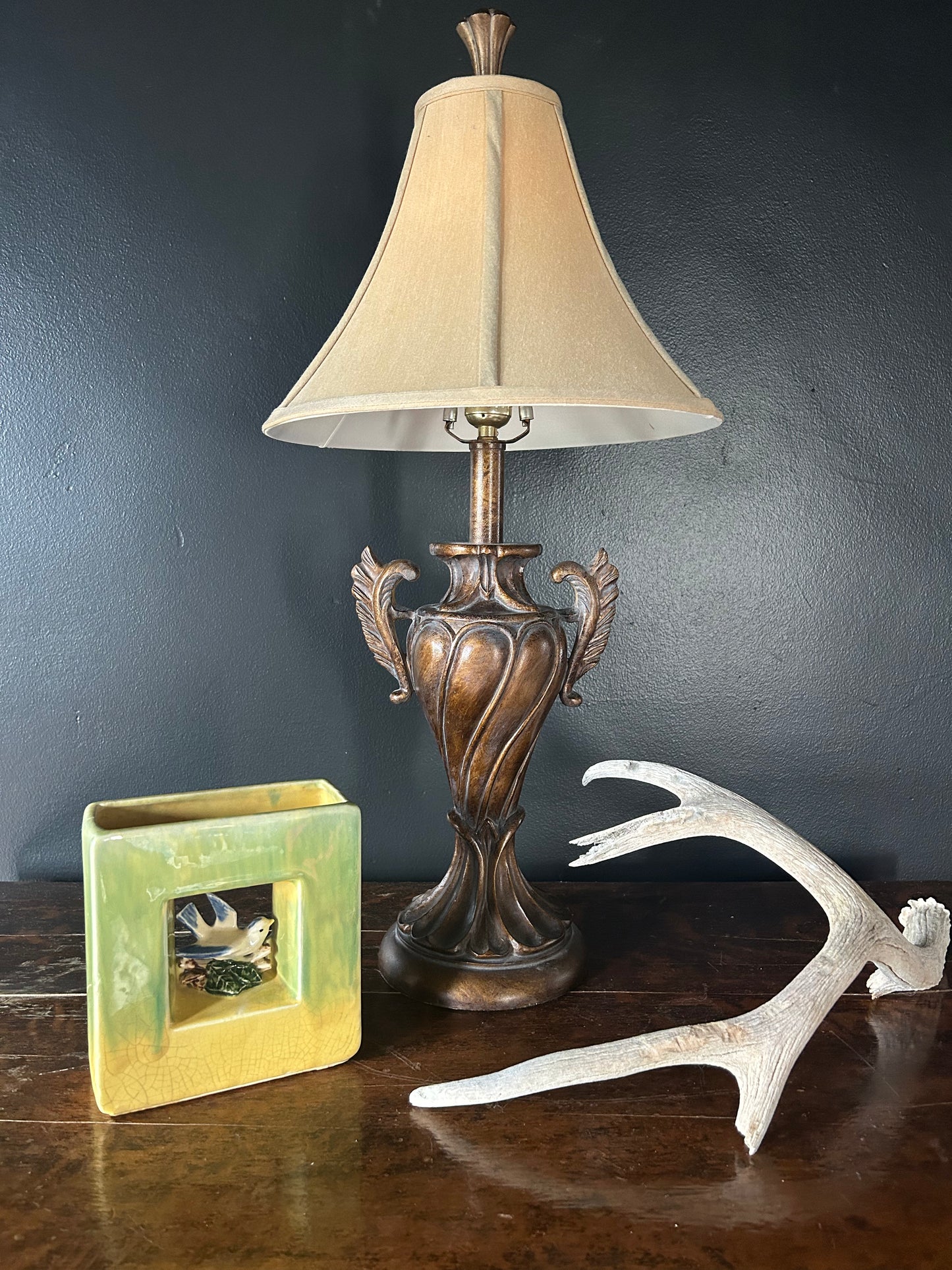 vintage Florentine style urn lamp