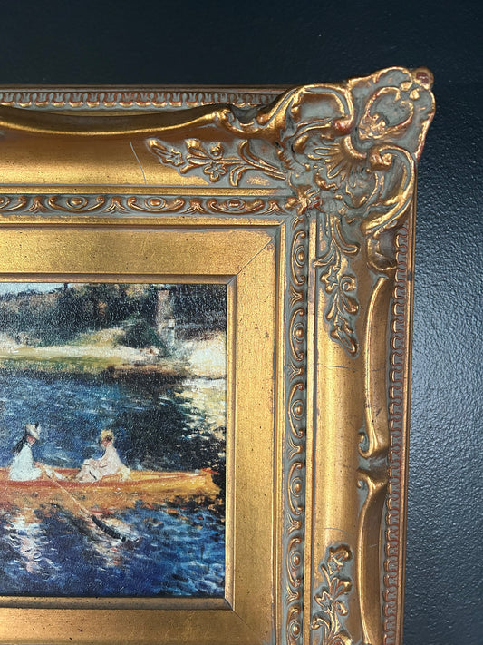 Renoir 'The Skiff' reproduction with gilded frame