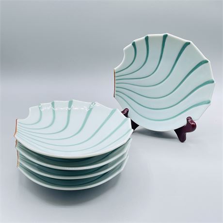 vintage Japanese seashell dishes (set of 5)