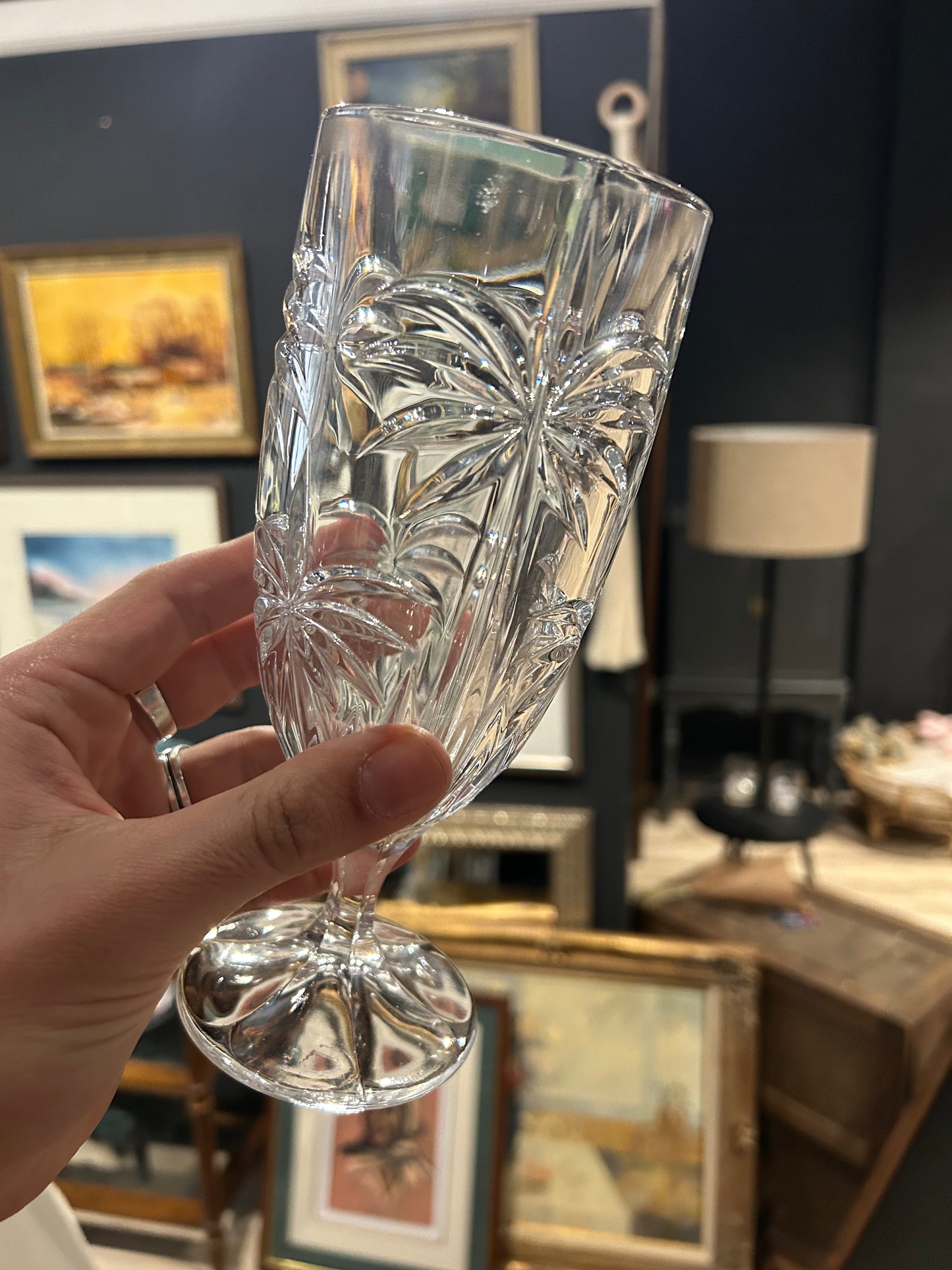 vintage Shannon crystal goblets (set of 4)