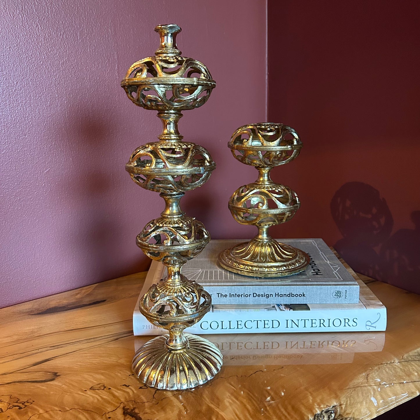 medium decorative brass finial