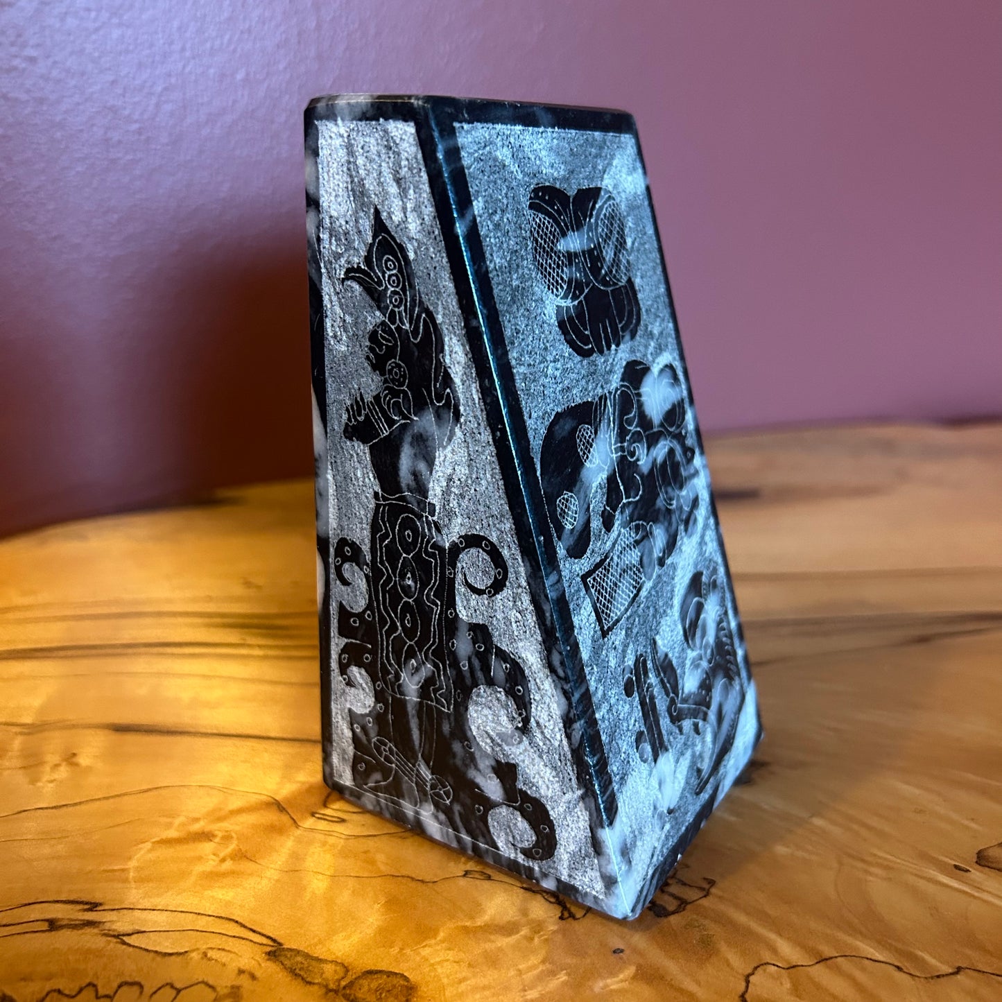 black and charcoal marble bookends (pair)