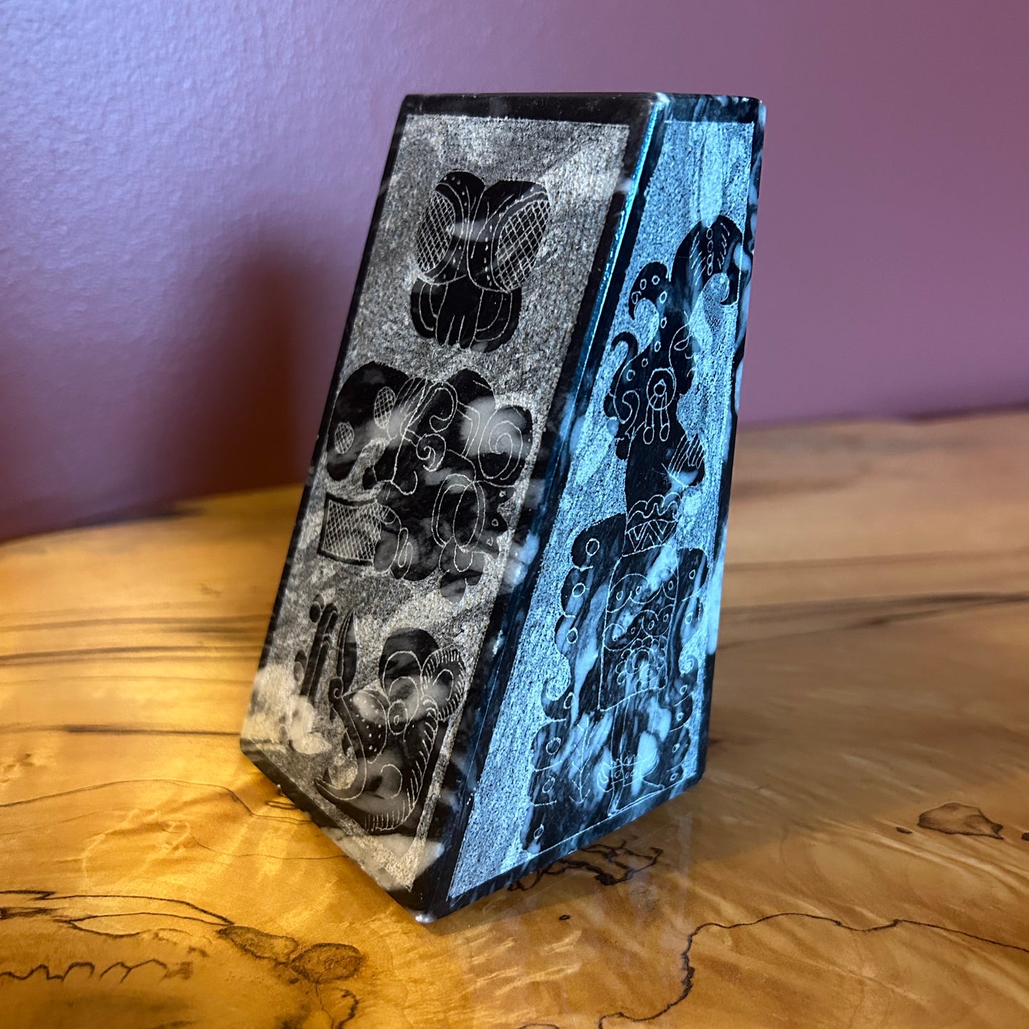 black and charcoal marble bookends (pair)