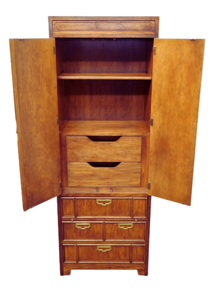 Chinoiserie armoire highboy cabinet
