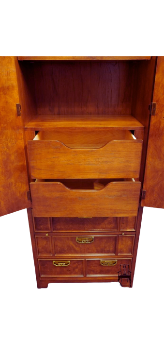 Chinoiserie armoire highboy cabinet