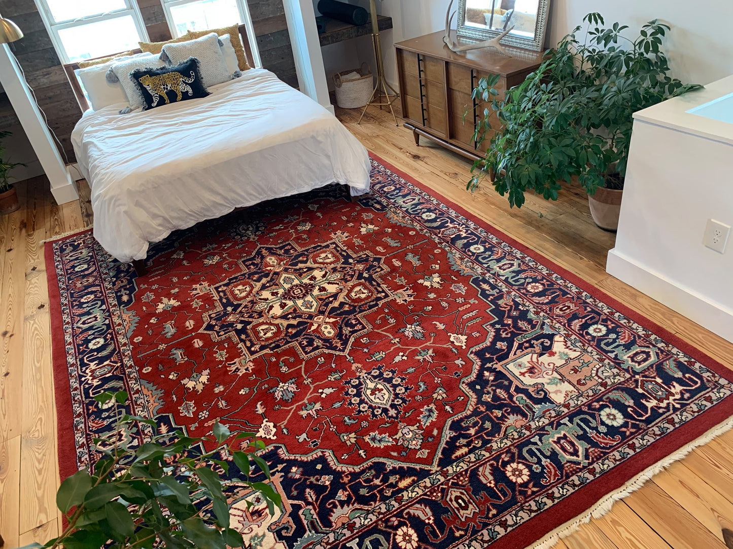 hand-knotted kashan medallion rug