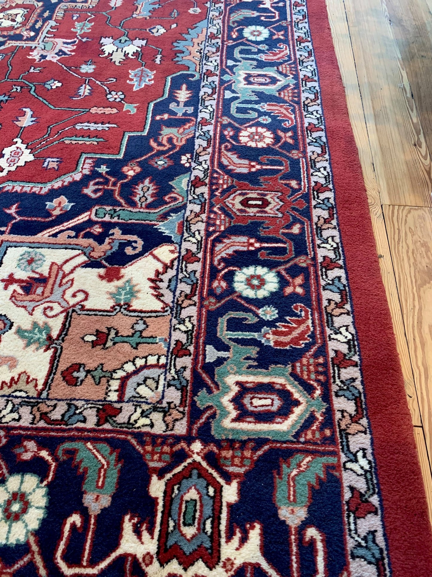 hand-knotted kashan medallion rug