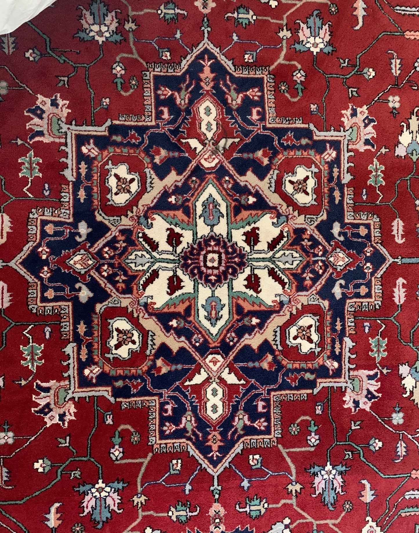 hand-knotted kashan medallion rug