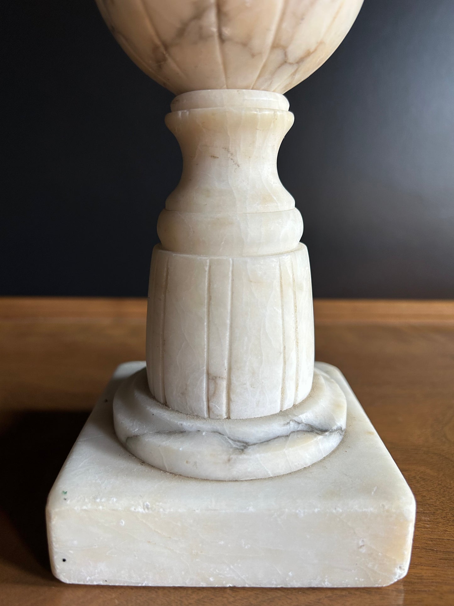 alabaster columnar with feathers