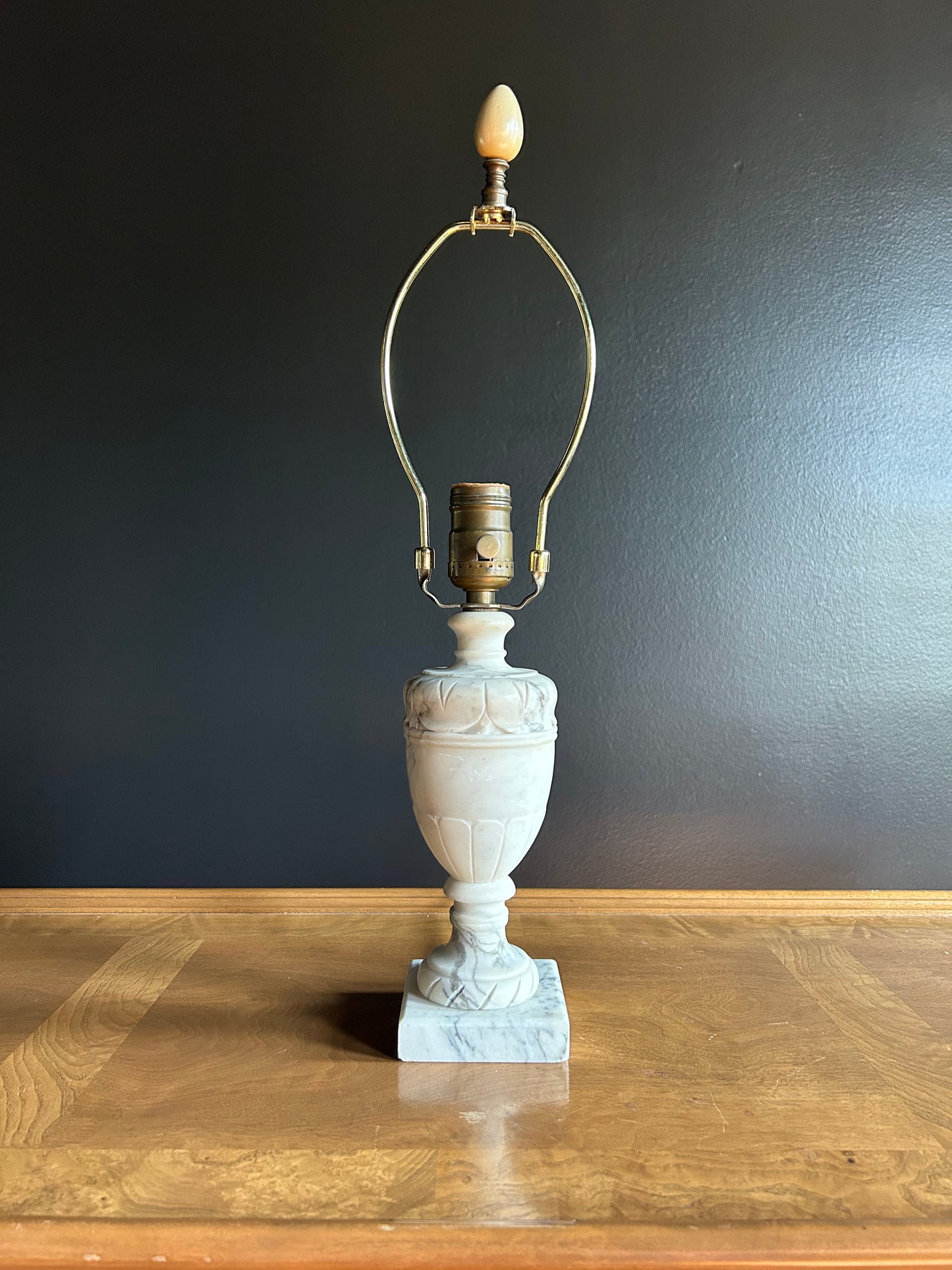 alabaster lamp, petite round