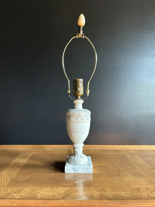 alabaster lamp, petite round
