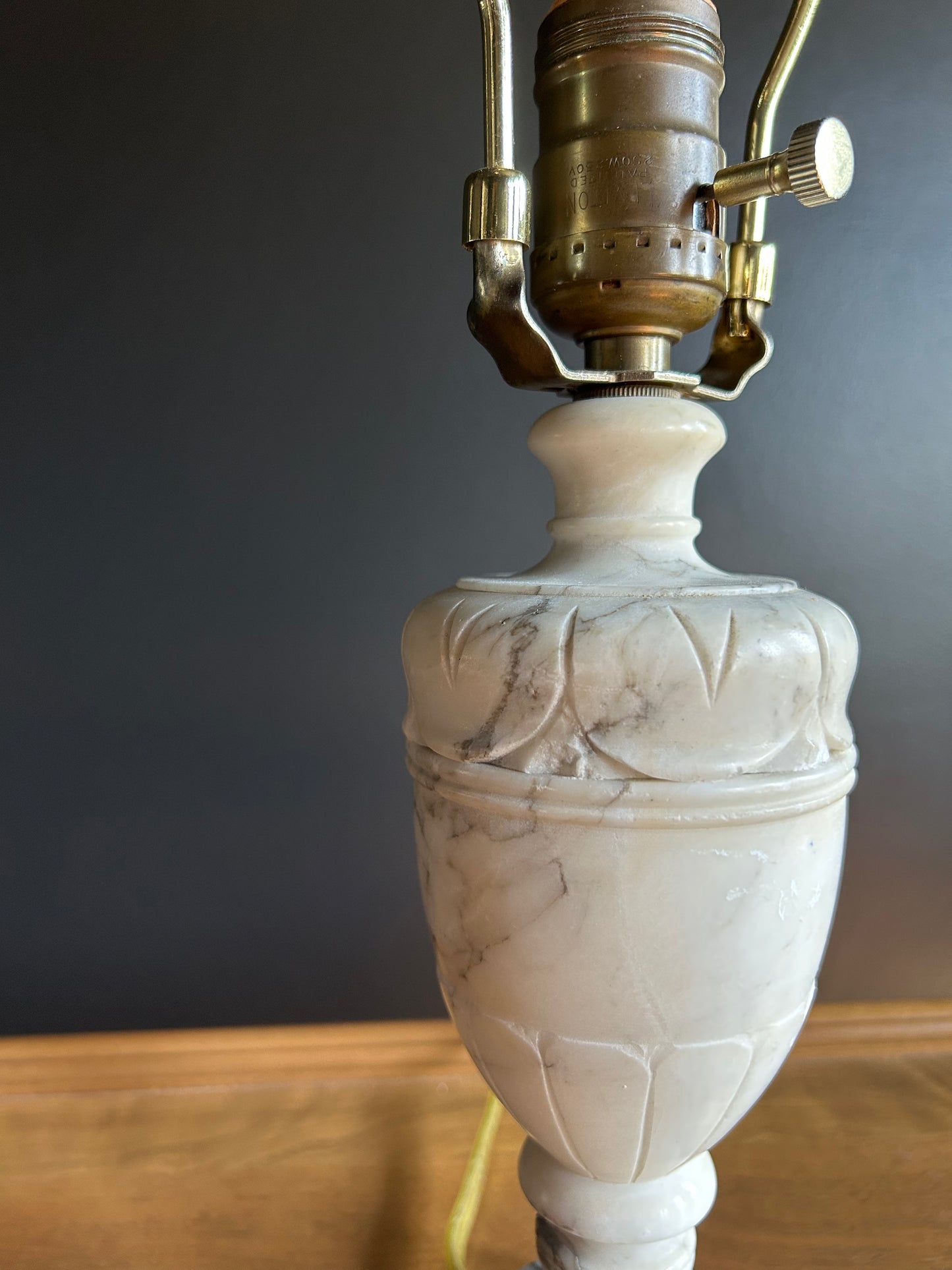 alabaster lamp, petite round