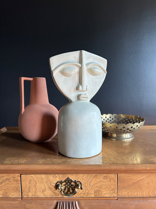 marble tribal bust