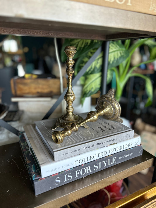 ornate brass candlesticks