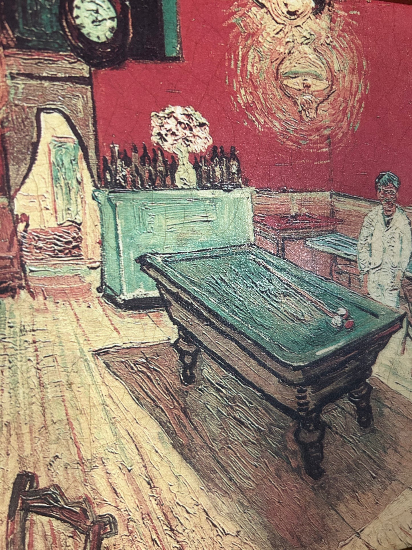 Van Gogh 'Night Cafe' reproduction with gilded frame