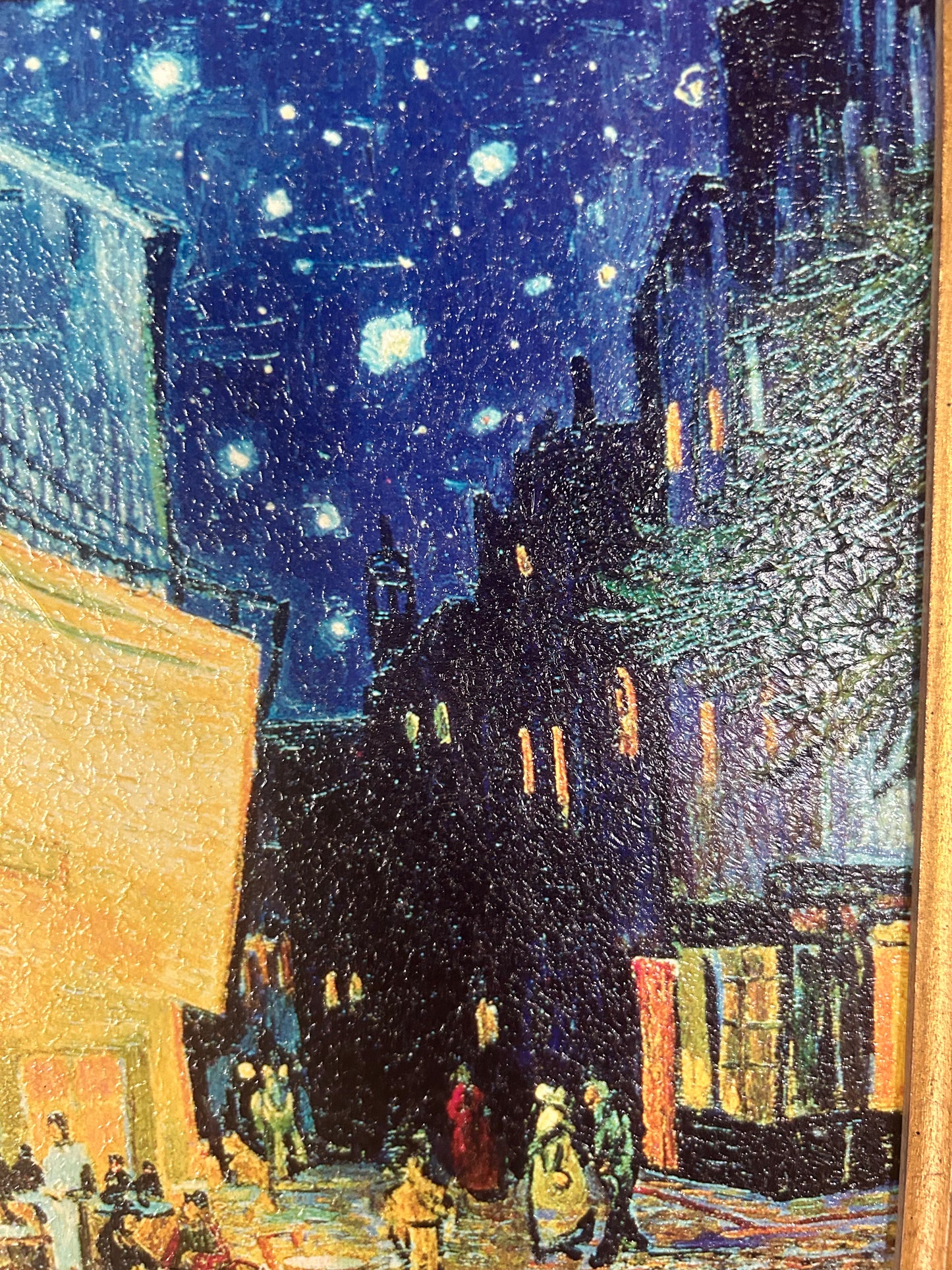 Van Gogh 'Cafe Terrace at Night' reproduction with gilded frame