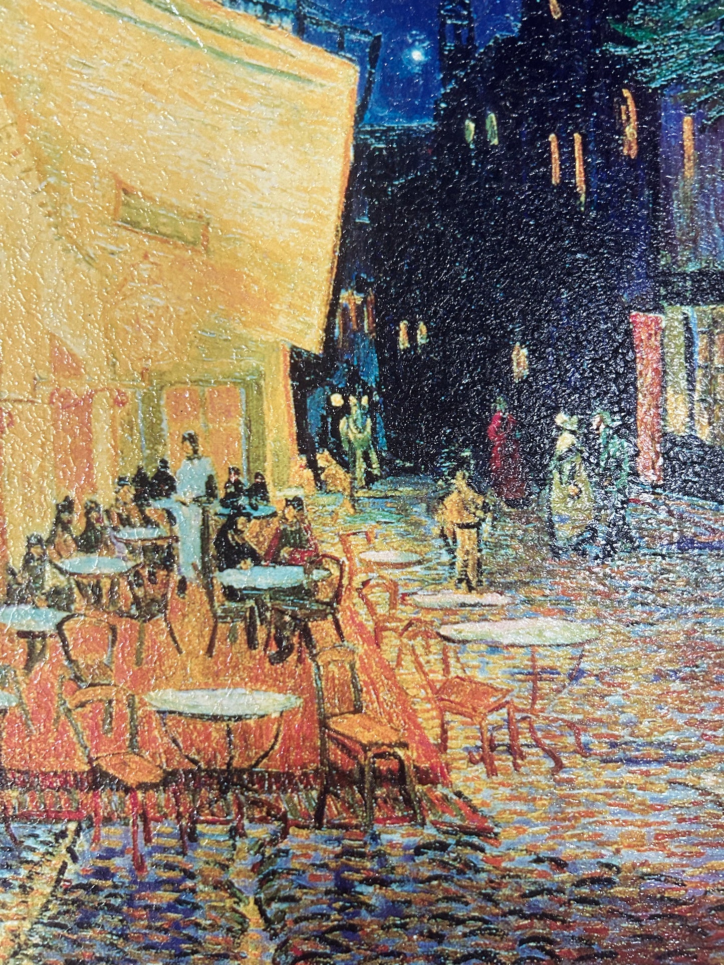 Van Gogh 'Cafe Terrace at Night' reproduction with gilded frame
