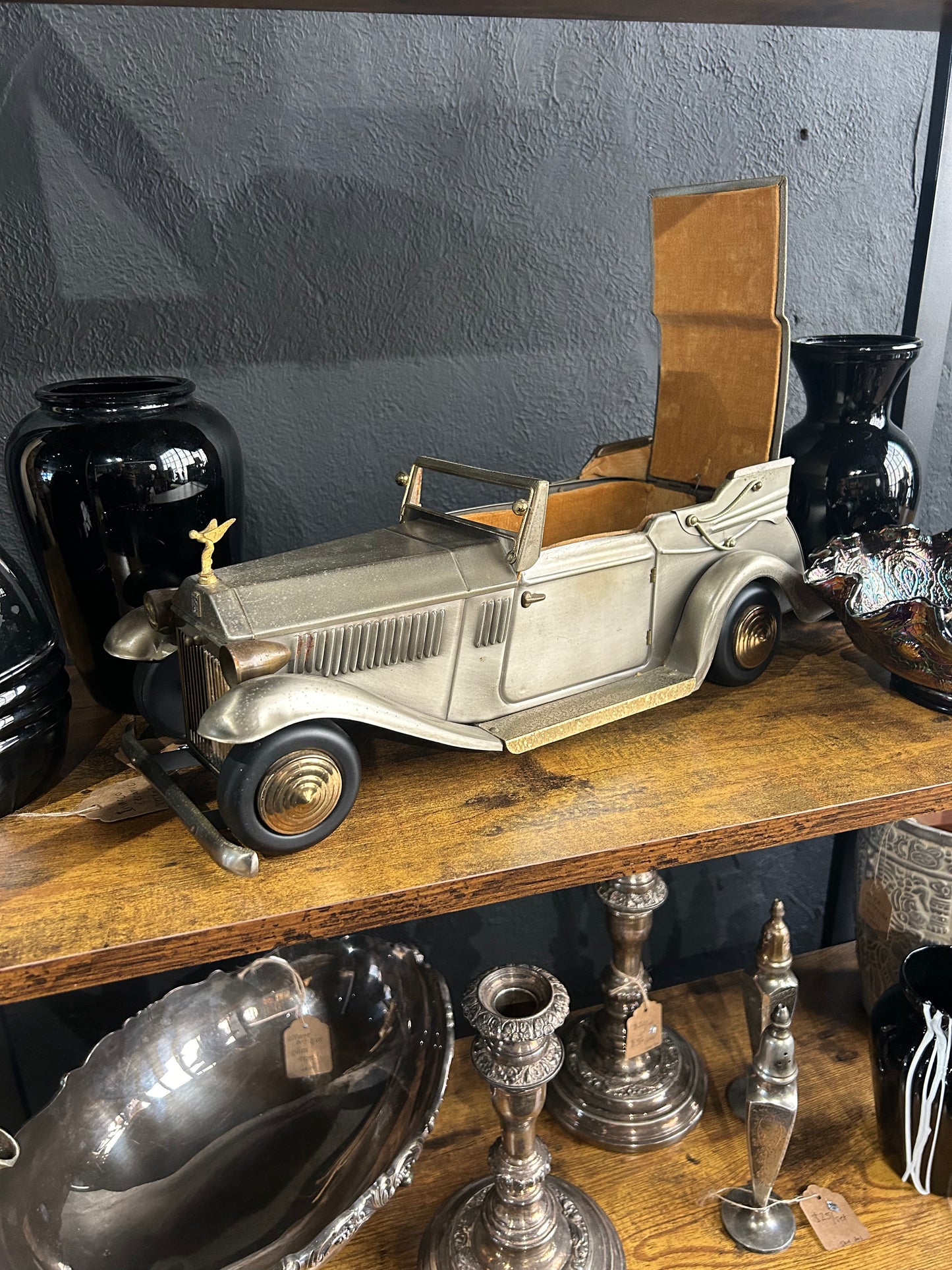 vintage Rolls Royce metal jewelry box